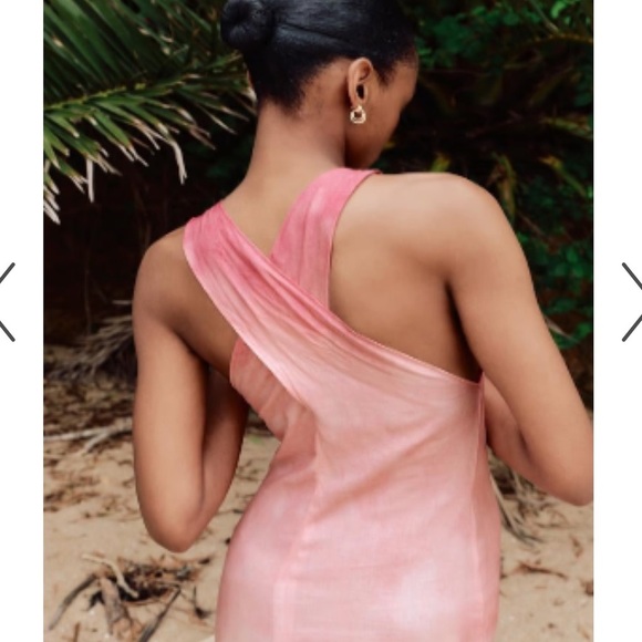 TIE DYE MIDI DRESS WITH LINEN - Picture 3 of 5